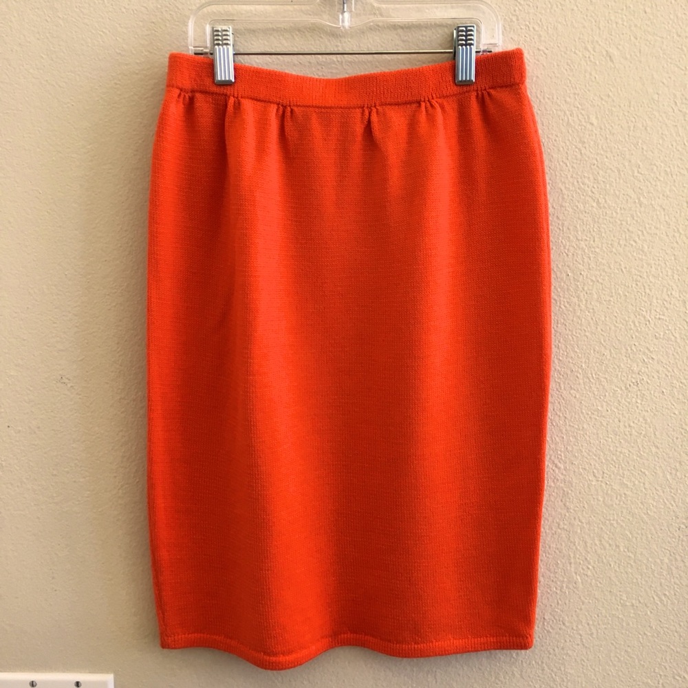 Vintage Orange Santana Knit Skirt size 2 USA
